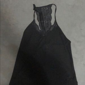Express black and lace tank top